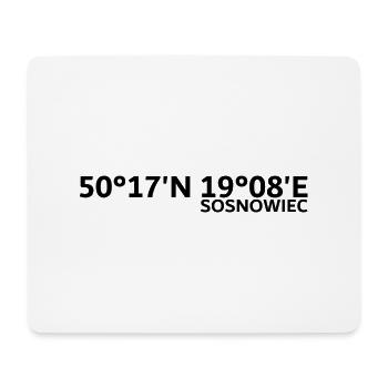 Sosnowiec Koordinaten - Mousepad (Querformat) - Weiß - Vorne