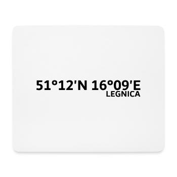 Legnica coordinates - Mouse Pad (horizontal) - white - Front