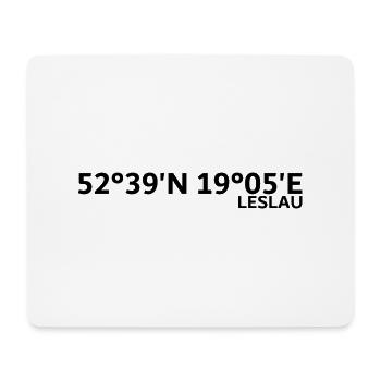 Leslau Koordinaten - Mousepad (Querformat) - Weiß - Vorne