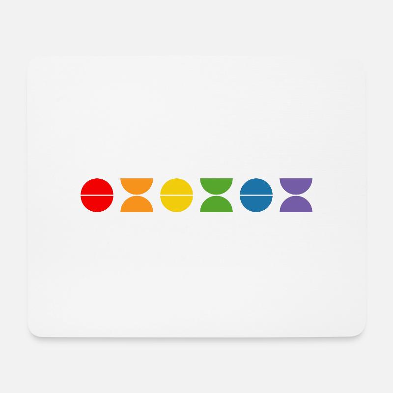 Regenbogen fun - Mousepad (Querformat) - Weiß