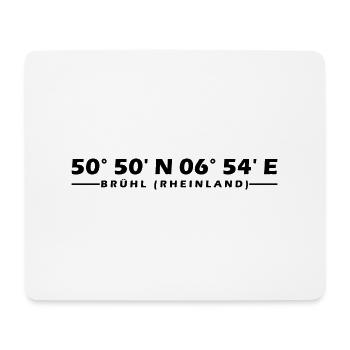 Brühl (Rheinland) Koordinaten - Mousepad (Querformat) - Weiß - Vorne
