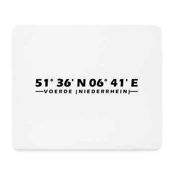 Coordonnées de Voerde (Bas-Rhin) - Tapis de souris (format paysage) - blanc - Devant