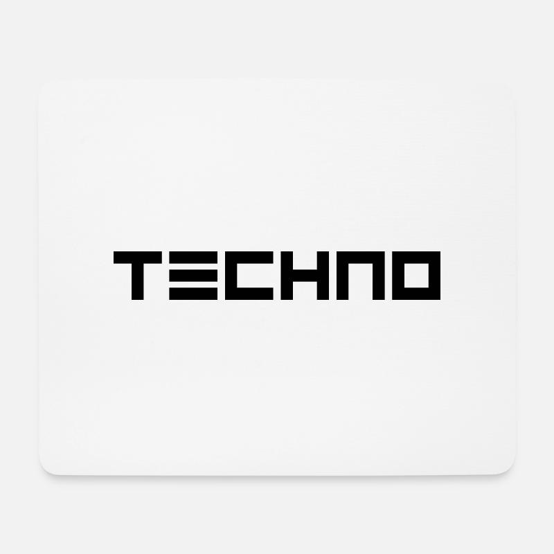 Futuristisches "Techno" Design in schwarz - Mousepad (Querformat) - Weiß