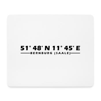 Bernburg (Saale) Koordinaten - Mousepad (Querformat) - Weiß - Vorne