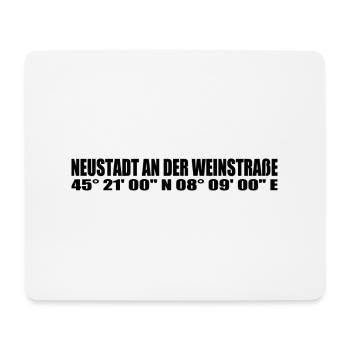 Neustadt an der Weinstraße Koordinaten - Mousepad (Querformat) - Weiß - Vorne