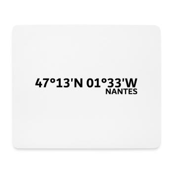 Nantes Koordinaten - Mousepad (Querformat) - Weiß - Vorne