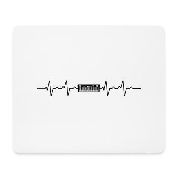 Piano Heartbeat pianist gift - Mouse Pad (horizontal) - white - Front