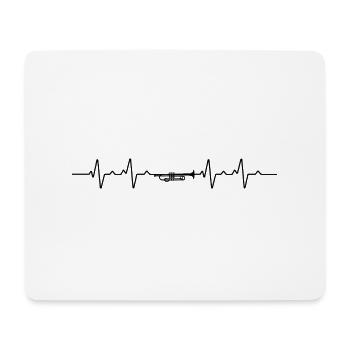 Trumpet heartbeat Trumpet gift - Mouse Pad (horizontal) - white - Front