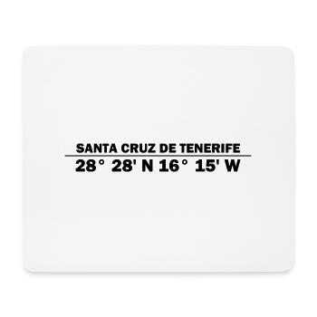 Santa Cruz de Tenerife Koordinaten - Mousepad (Querformat) - Weiß - Vorne