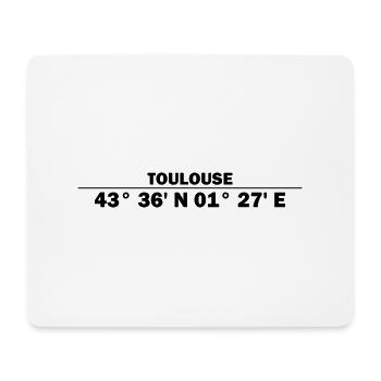 Coordonnées de Toulouse - Tapis de souris (format paysage) - blanc - Devant