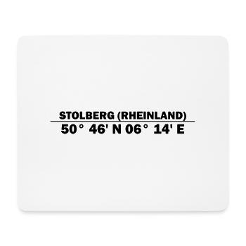 Stolberg (Rheinland) Koordinaten - Mousepad (Querformat) - Weiß - Vorne