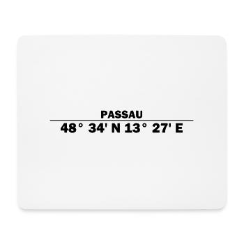 Passau coordinates - Mouse Pad (horizontal) - white - Front