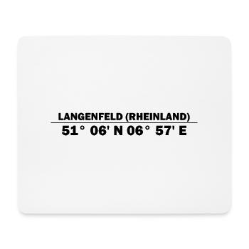 Coördinaten Langenfeld (Rijnland) - Muismatje (landscape) - wit - Voor