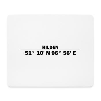 Coordonnées Hilden - Tapis de souris (format paysage) - blanc - Devant