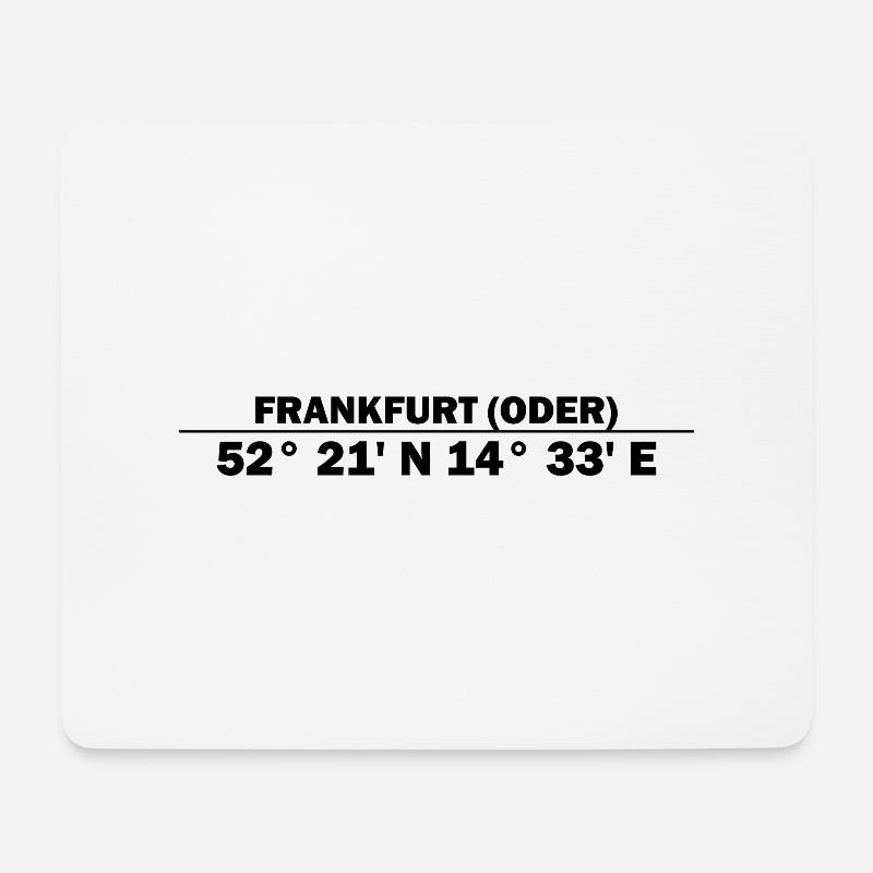 Frankfurt (Oder) Koordinaten - Mousepad (Querformat) - Weiß