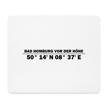 Bad Homburg vor der Höhe Koordinaten - Mousepad (Querformat) - Weiß - Vorne