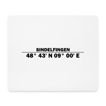 Coordonnées de Sindelfingen - Tapis de souris (format paysage) - blanc - Devant