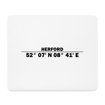 Coordonnées Herford - Tapis de souris (format paysage) - blanc - Devant