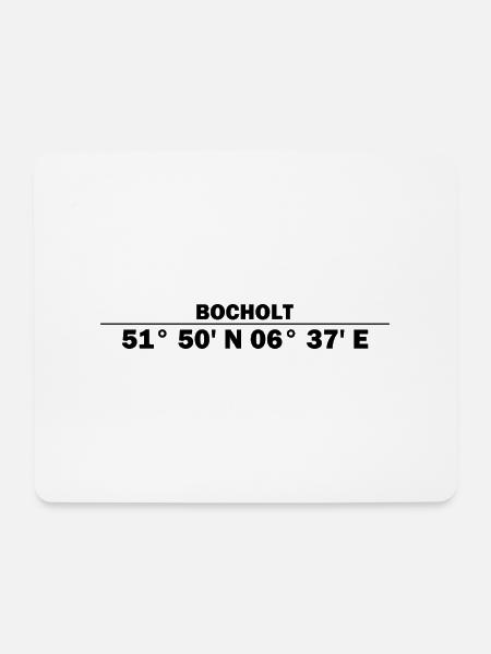 Bocholt Koordinaten - Mousepad (Querformat) - Weiß