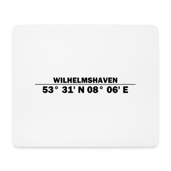 Wilhelmshaven Koordinaten - Mousepad (Querformat) - Weiß - Vorne
