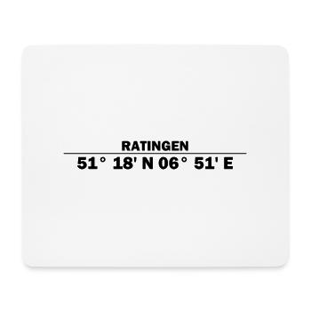 Coordonnées de Ratingen - Tapis de souris (format paysage) - blanc - Devant