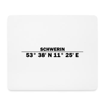 Schwerin Koordinaten - Mousepad (Querformat) - Weiß - Vorne