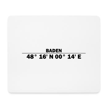 Coordonnées de Baden - Tapis de souris (format paysage) - blanc - Devant