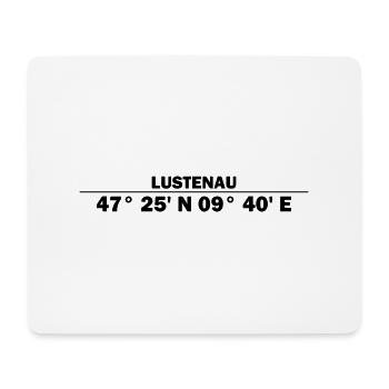 Lustenau coordinates - Mouse Pad (horizontal) - white - Front