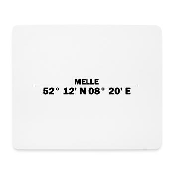 Coordonnées de Melle - Tapis de souris (format paysage) - blanc - Devant