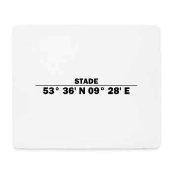 Coordonnées du stade - Tapis de souris (format paysage) - blanc - Devant