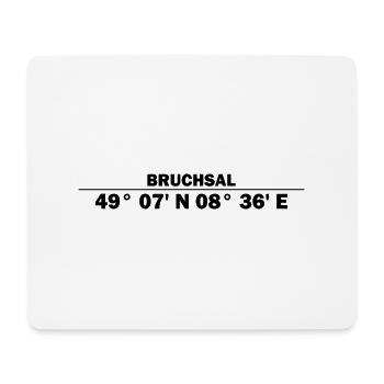Coordonnées de Bruchsal - Tapis de souris (format paysage) - blanc - Devant