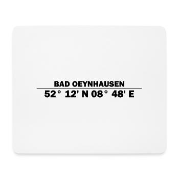 Bad Oeynhausen coordinates - Mouse Pad (horizontal) - white - Front