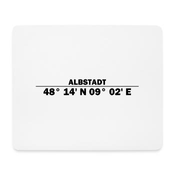Albstadt Koordinaten - Mousepad (Querformat) - Weiß - Vorne