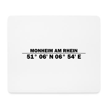Monheim am Rhein Koordinaten - Mousepad (Querformat) - Weiß - Vorne