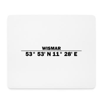 Wismar Koordinaten - Mousepad (Querformat) - Weiß - Vorne