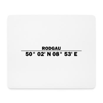 Rodgau Koordinaten - Mousepad (Querformat) - Weiß - Vorne
