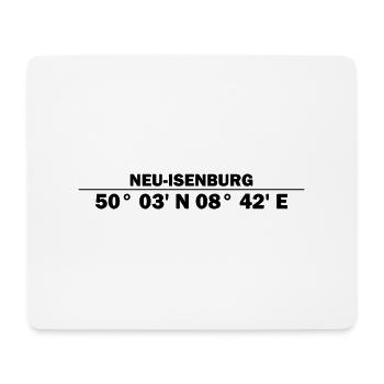 Neu-Isenburg Koordinaten - Mousepad (Querformat) - Weiß - Vorne