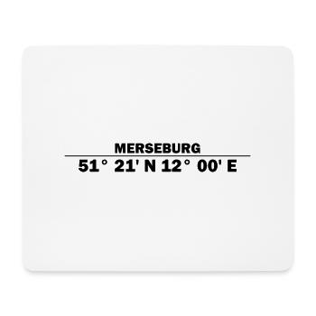 Merseburg Koordinaten - Mousepad (Querformat) - Weiß - Vorne
