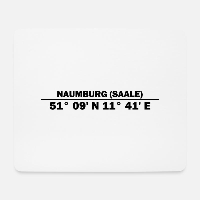 Naumburg (Saale) Koordinaten - Mousepad (Querformat) - Weiß