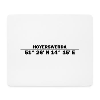 Hoyerswerda Koordinaten - Mousepad (Querformat) - Weiß - Vorne