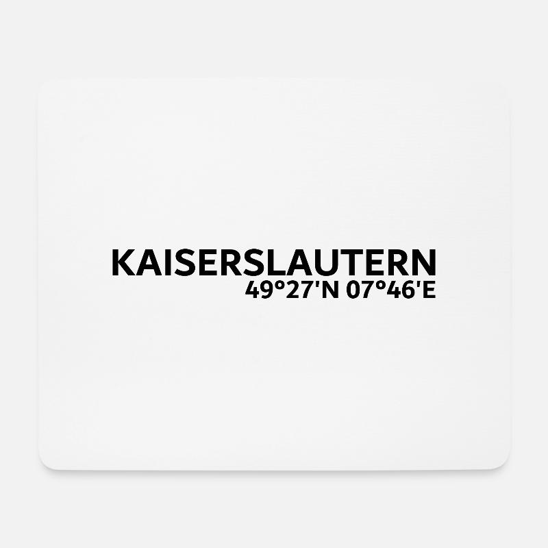Kaiserslautern Koordinaten - Mousepad (Querformat) - Weiß