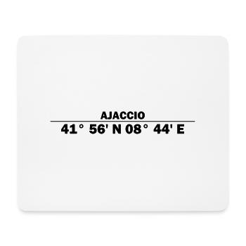 Ajaccio coordinates - Mouse Pad (horizontal) - white - Front