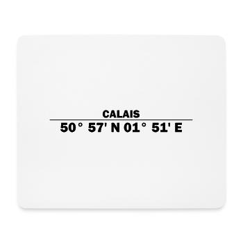 Coordonnées de Calais - Tapis de souris (format paysage) - blanc - Devant