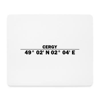 Coordonnées de Cergy - Tapis de souris (format paysage) - blanc - Devant