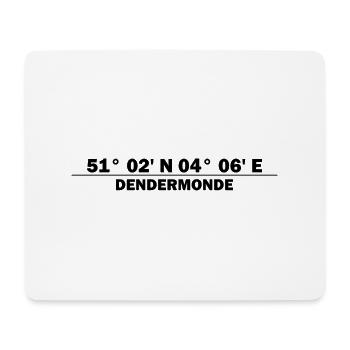 Dendermonde coordinates - Mouse Pad (horizontal) - white - Front