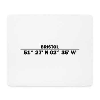 Bristol Koordinaten - Mousepad (Querformat) - Weiß - Vorne