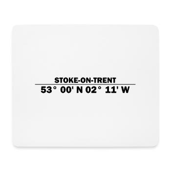 Coordonnées de Stoke-on-Trent - Tapis de souris (format paysage) - blanc - Devant
