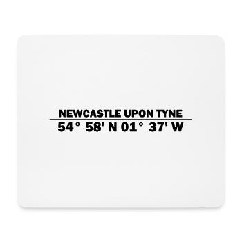 Newcastle upon Tyne coordinates - Mouse Pad (horizontal) - white - Front