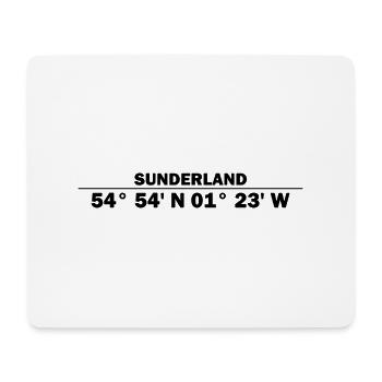 Sunderland Koordinaten - Mousepad (Querformat) - Weiß - Vorne