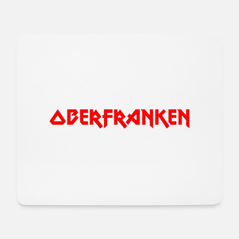 Modisches Heimat OBERFRANKEN Metal-Design - Mousepad (Querformat) - Weiß